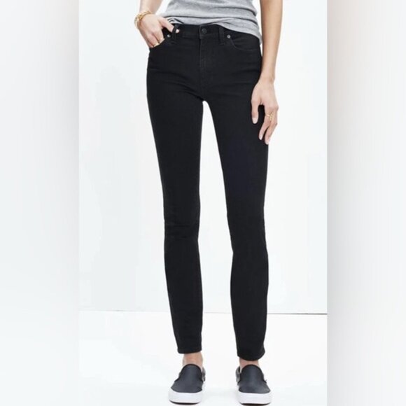 MADEWELL 9” HIGH RISE SKINNY Jeans Black Size 28 - Picture 3 of 13